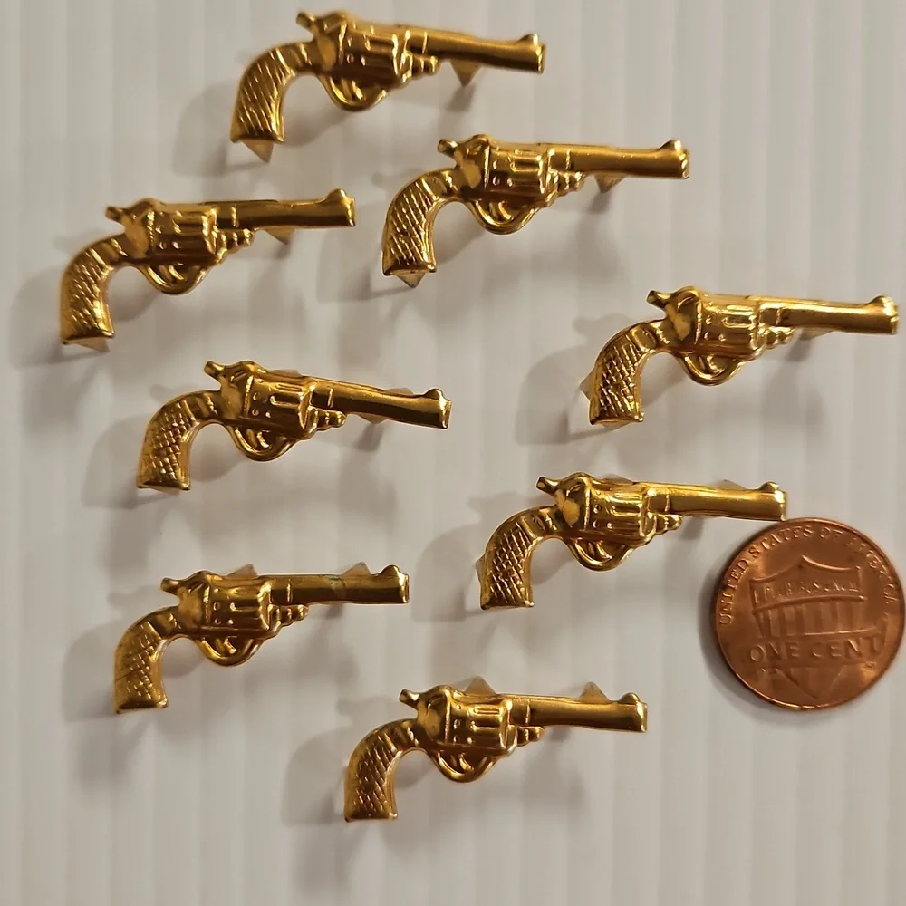 Lots of Western themed crafting brads charms and More silver blue gold - Picture 11 of 14